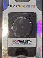 Authentic PopSockets PopWallet Plus Black Card Holder