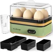 Rapid Egg Cooker - 6 Eggs Cap Soft Medium Hard Boiled Omelet Maker Egg Poacher