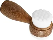 VICASKY Exfoliating Face Scrubber Brush for Gentle Cleansing Ergonomic Design Coconut for All Skin Portable for Home Travel