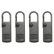 Zipper Pull Replacement, 4 Pcs Zipper Handle Mend Fixer Repair, Gun-Black