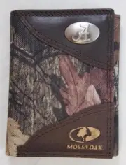 ZEP PRO Alabama Crimson Tide MOSSY OAK CAMO Trifold leather & nylon TIN GIFT BOX