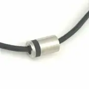 NL074 Bausch K Stainless Steel Slide Pendant 19.75" Cord Necklace New