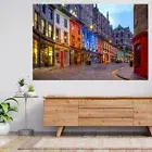 Victoria Street Old City Town 3d View Wall Sticker Poster Decal A277