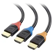 Cable Matters 3-Pack High Speed HDMI Cable 1 ft with 4K @60Hz, 2K @144Hz, FreeSync, G-SYNC and HDR Support for Gaming Monitor, PC, Apple TV, and More