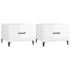 2pcs Coffee Tables Set High Gloss White Sofa Lounge Bed Side Storage Drawers