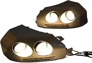 LED Daytime Running Light Fog Lamps Accessories Compatible With Toyota FJ Cruiser 2007 2008 2009 2010 2011 2012 2013 2014 Silver