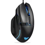 Aula F808 RGB Optical Wired Gaming Mouse with 4-Speed DPI, USB Computer Mouse for PC, Laptop, Black
