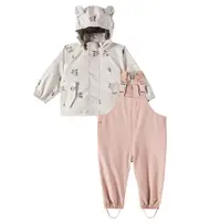 [Liewood] Liewood Baby Manu raincoat and stirrup overalls set M 12 beige