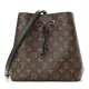 【Louis Vuitton 路易威登】M44020 經典Neonoe系列Monogram印花牛皮鑲飾束口斜背/肩背水桶包(黑色)