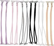 [LIFKOME] 6 Pairs Adjustable Elastic Bra Straps Invisible Cross Back Shoulder Strap Holders for Bras Width Mixed Colors 12pcs Total