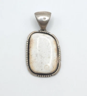 Navajo Sterling Silver 925 White Buffalo Pendant Native American