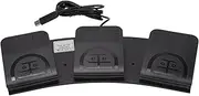 USB Triple Foot Pedal 3 Key Programmable Foot Switch with Mechanical Switches MIDI Controller for Gaming Transcription Medical Imaging