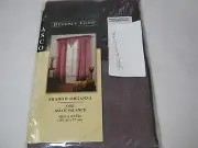 New Beverly Glen Aubergine Shadow Organza Ascot Window Valance 40x20.5 NIP