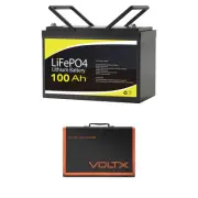 1PC 12V 100Ah Lithium Battery LiFePO4 1PC VoltX 12V 200W Solar Blanket