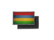 Flag patch printed badge country vintage mauritius