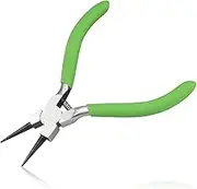 LEONTOOL Round Nose Pliers - 4 Inch Jewelry Making Tools with Spring Loaded Mini Pliers, Smooth Jaws for Wire Looping, Wrapping, Beading & Creating Eye Pins