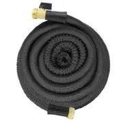 75' High Grade Dac 5 Fiber Webbing Expandable Garden Hose Solid Brass Fittings