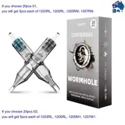 Wormhole Tattoo Cartridge Needles 20 / 40pcs Assorted Tattoo Needle Cartridges