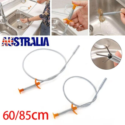 Drain Unblock Stick Snake Cleaner Hair Remover Claw Pick Up Tool Sink Shower NEW