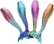 LOLIPPYY 4pcs Mermaid Shape Lipstick Tubes Creative DIY Lip Gloss Containers Reusable for Travel Crafting Your