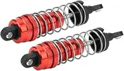 Shock Struts Damper for RC Cars - Metal for /14 WLtoys 144001 RC Model - Spare Parts for Trucks (Red)