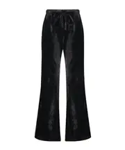 Fendi Wide-Leg Drawstring Velvet Pants IT42 Black