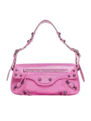 BALENCIAGA Le Cagole Small Sling Pink Leather Shoulder Bag New