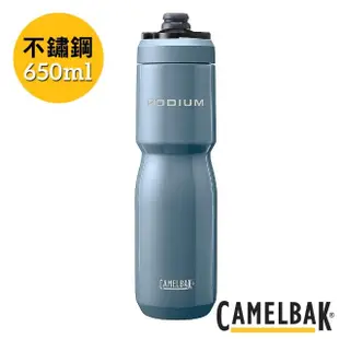 【CAMELBAK】Podium競速不鏽鋼真空保冰單車水瓶 650ml(保溫瓶/保冷瓶/保冰/水壺/補水/單車/戶外/運動)