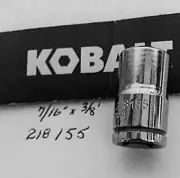 Kobalt 7/16" x 3/8" Dr Standard Chrome Socket 12 Pt # 218155 Free USA Shipping