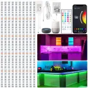 maylit 10 PCS Smart RGB Under Cabinet Lights Kit, Compatible with Alexa and G...