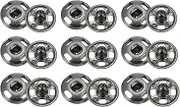 HARFINGTON 72 Set Sew-on Snap Buttons 6/7/8mm Metal Snap Fastener Buttons Fastener Press-Stud Clasps for Closure Purse Handbag Clothes Sewing Craft, Gunmetal