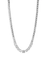 Nadri Rockstars Cubic Zirconia Collar Necklace in Rhodium Plated, 16