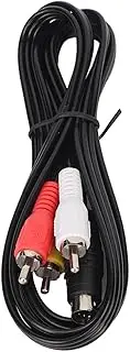 Mini Din 4PIN to Adapter Cable, 1.5m, 4.9ft 4 Pin Mini Din S Video to 3 Cable Adapter Cable for DVD TV HDTV VCR CD Player, Video AV Cable Connector Adapter