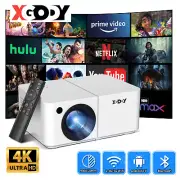 XGODY UHD 4K Beamer WiFi Bluetooth Android Mini Projector Home Theater HDMI USB