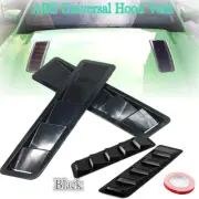 1Pair Car Hood Vent Intake Louver Air Flow Vent Cover Scoop Bonnet Trim Black
