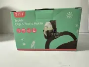 Stroller Cup Holder Universal 2 in 1 Bottle Phone Holder Wheelchair Walker Bikes