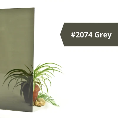 BuyPlastic 2074 Gray Transparent Colored Acrylic Sheet 1/4" x 24" x 36"