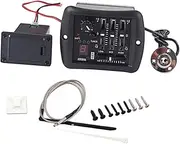 Kisangel Band Eq Acoustic Guitar Preamp with Piezo Pickup Volume Control Built Effects for Enhanced Sound Easy Installation for Folk and Classical Guitars