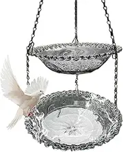 Bird Bath Bowl,Garden Bird Bath - Yard Decoration for Morning Feeding Drinking Pool Garden Outdoors Pavilion Patio Deck Indoor Cage Trellis