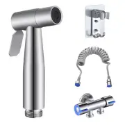 Handheld Bidet Sprayer Set Stainless 304 Steel Spray Gun Shower Handheld Toilet Bidet Faucet Sprayer Shower Nozzle Self-