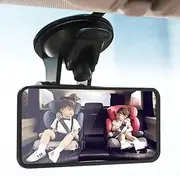 Baby Mirror For Car,Suction Up Interior Rearview Baby Mirror Wide Angle Square Shape Mirror,360° Car Seat Mirror Rear Facing Infant
