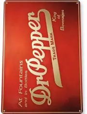 Dr Pepper Tin Sign 11x8 Inch , For Life Be A Pepper Too . Man Cave - Bar Garage