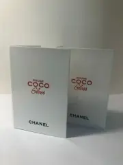 2 X CHANEL ROUGE COCO GLOSS # 119 BOURGEOISIE 0.015 oz EA SAMPLE ON CARD