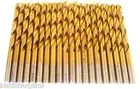 20 HITACHI TITANIUM 1/4" HIGH SPEED STEEL DRILL BITS METAL GOLD HSS
