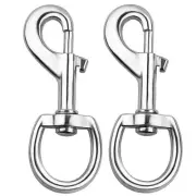 Pack of 2 Heavy Duty Metal Flag Snaps Hooks with Swivel Eyelet for Max 5/16"