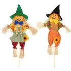 Halloween Scarecrow Decoration Bamboo Rustic Outdoor Scarecrow Halloween Decor #
