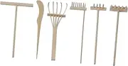 1 Set Mini Sand Painting Wok Sand Rake Cactus Kit Mini Shovel Lid Candle Sand Zen Garden Rake Small Rake Artificial Sand Utensil Sand Paper Decorative Woodworking