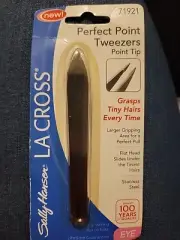 3 Pieces La Cross/ Sally Hansen Perfect Point Tweezers Point Tip 71921 yellowed