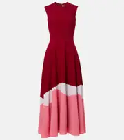 [Roksanda] Roksanda Gradient crêpe cocktail dress AU 10 burgundy