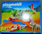 NEW Playmobil set # 4829 African Savanna Safari, Hyenas & Vulture, sealed box!